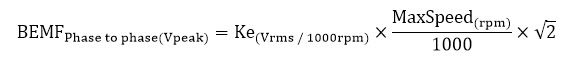 如何為高速主軸應(yīng)用選擇合適的電機/驅(qū)動器 - BEMF公式 - 派克自動化EME